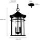 Namath 2 Light 10.5 inch Textured Black Outdoor Hanging Lantern
